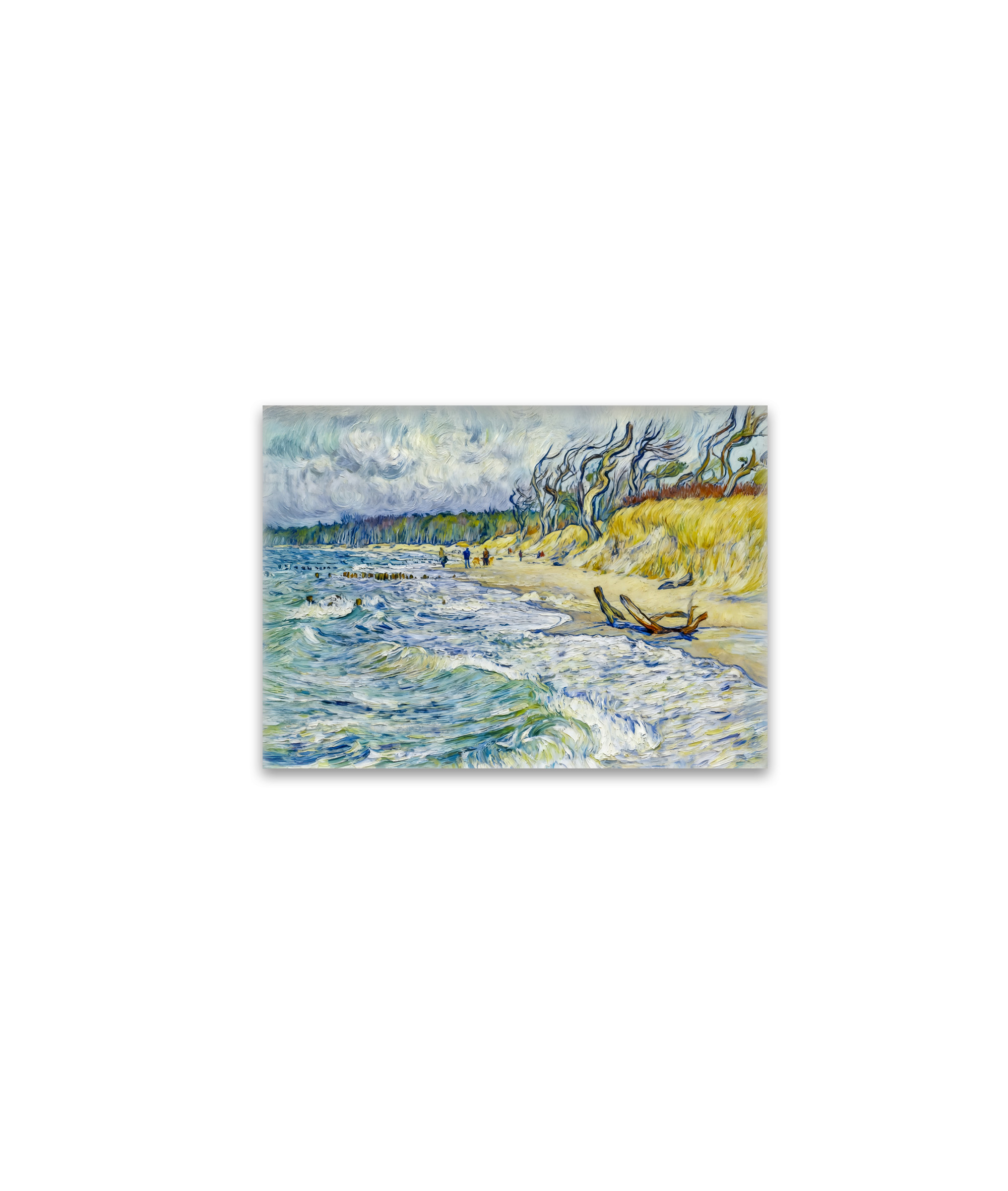 raxxa Glas-Magnet: Impressionist Stormy Baltic Sea at the Weststrand on the Darss Coast