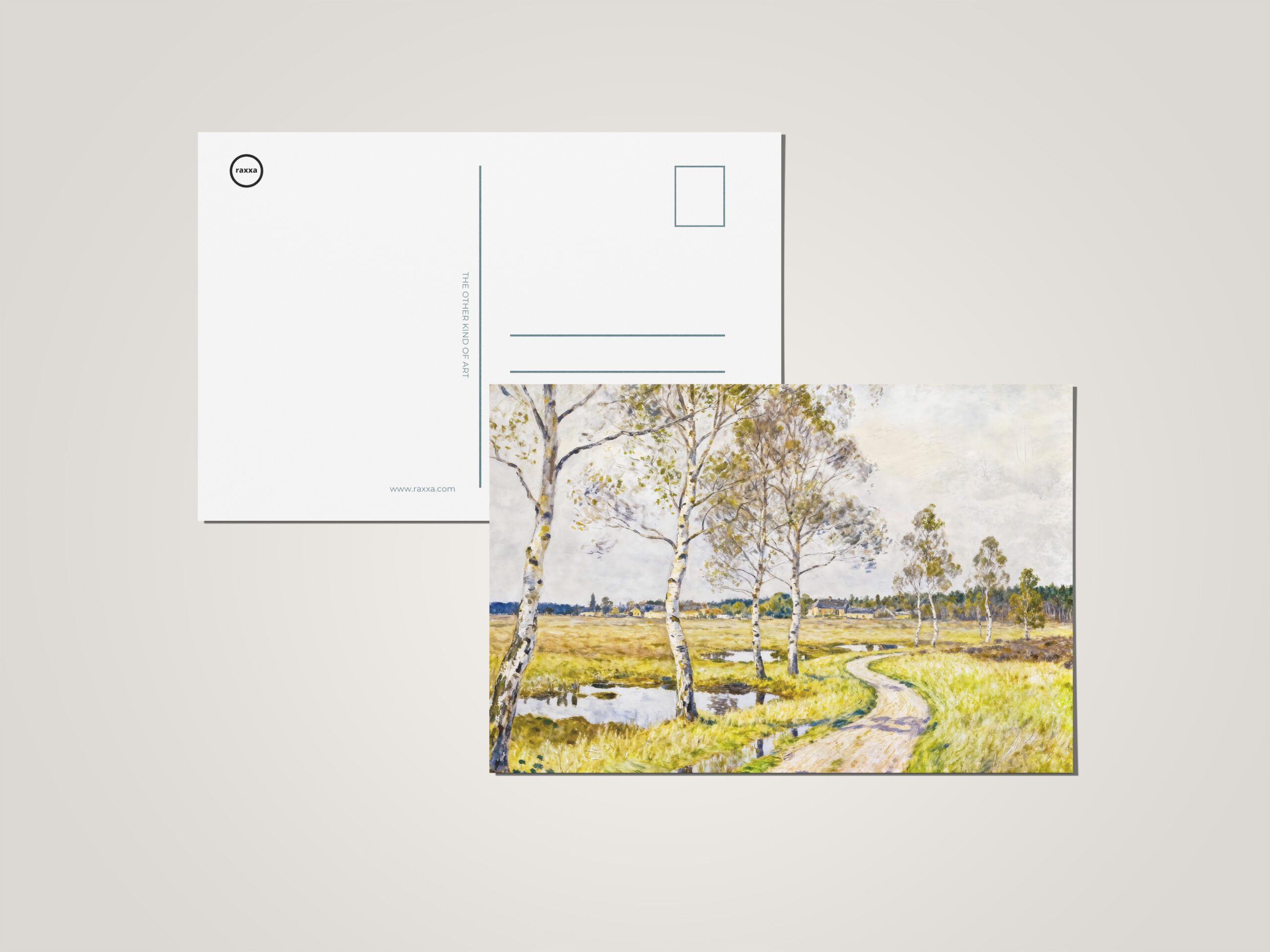 raxxa Postkarte: Impressionist Landscape of Worpswede in the Teufelsmoor Region