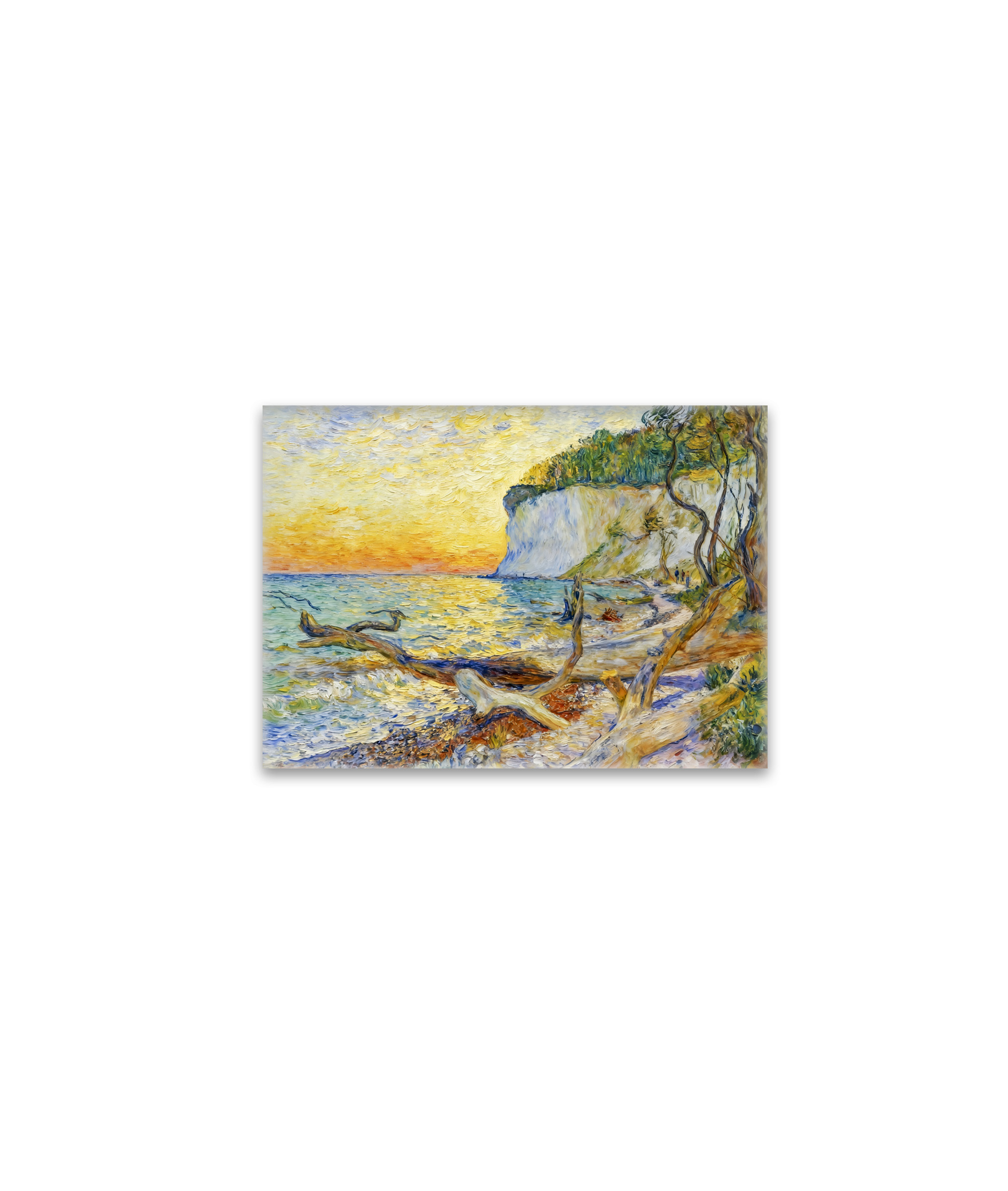 raxxa Glas-Magnet: Impressionist Cliffs on Ruegen Island with Baltic Shoreline