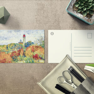 raxxa Postkarte: Impressionist Autumn Scene at Kap Arkona Lighthouse on Ruegen Island