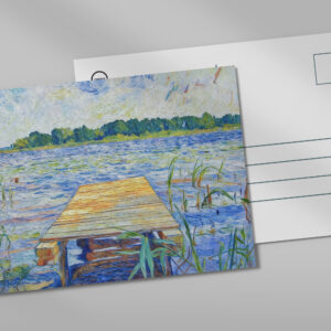 raxxa Postkarte: Impressionist Wooden Pier at Ferch on the Schwielowsee Lake