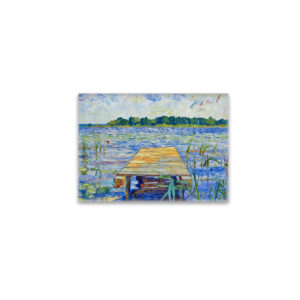 raxxa Glas-Magnet: Impressionist Wooden Pier at Ferch on the Schwielowsee Lake
