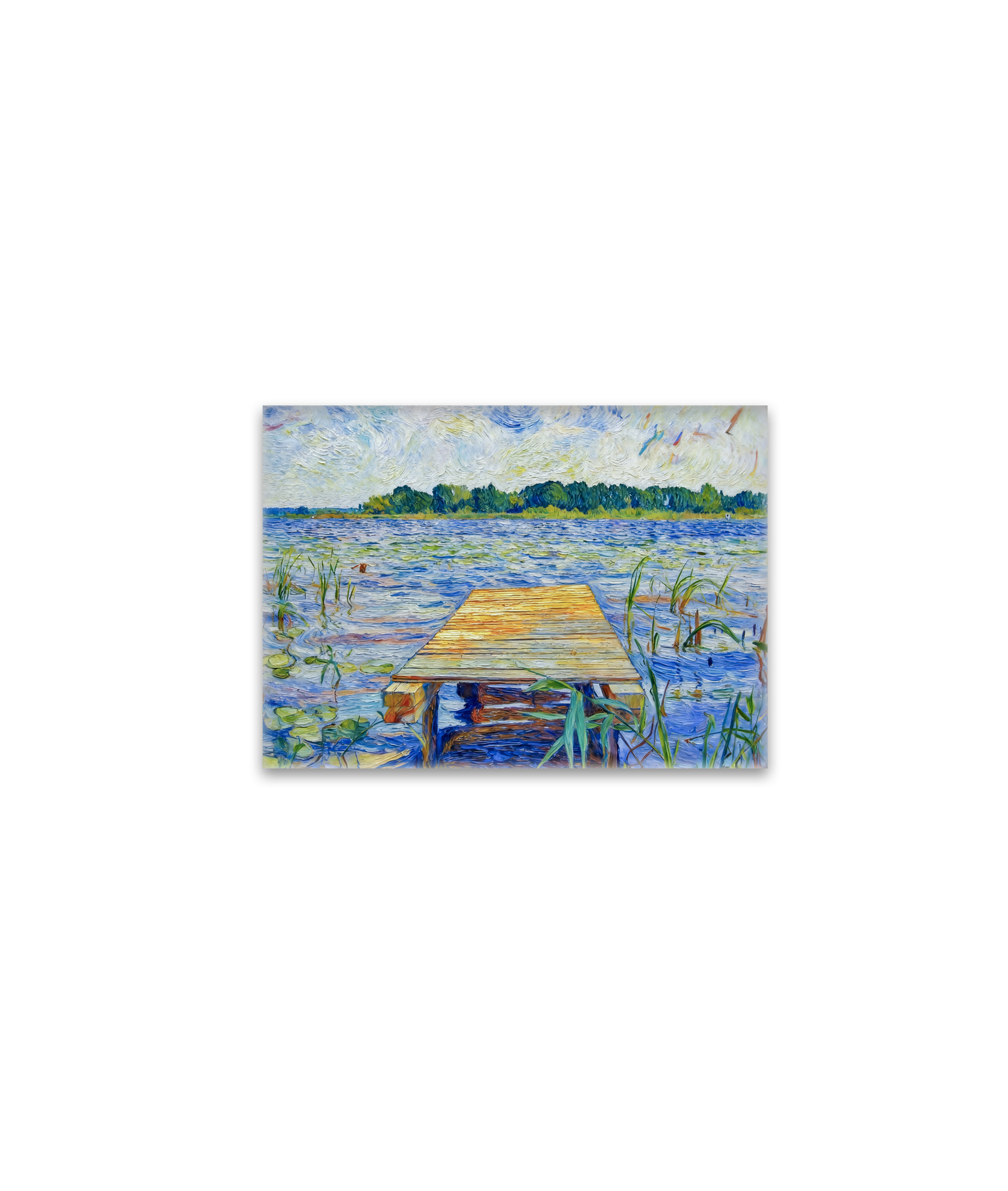 raxxa Glas-Magnet: Impressionist Wooden Pier at Ferch on the Schwielowsee Lake