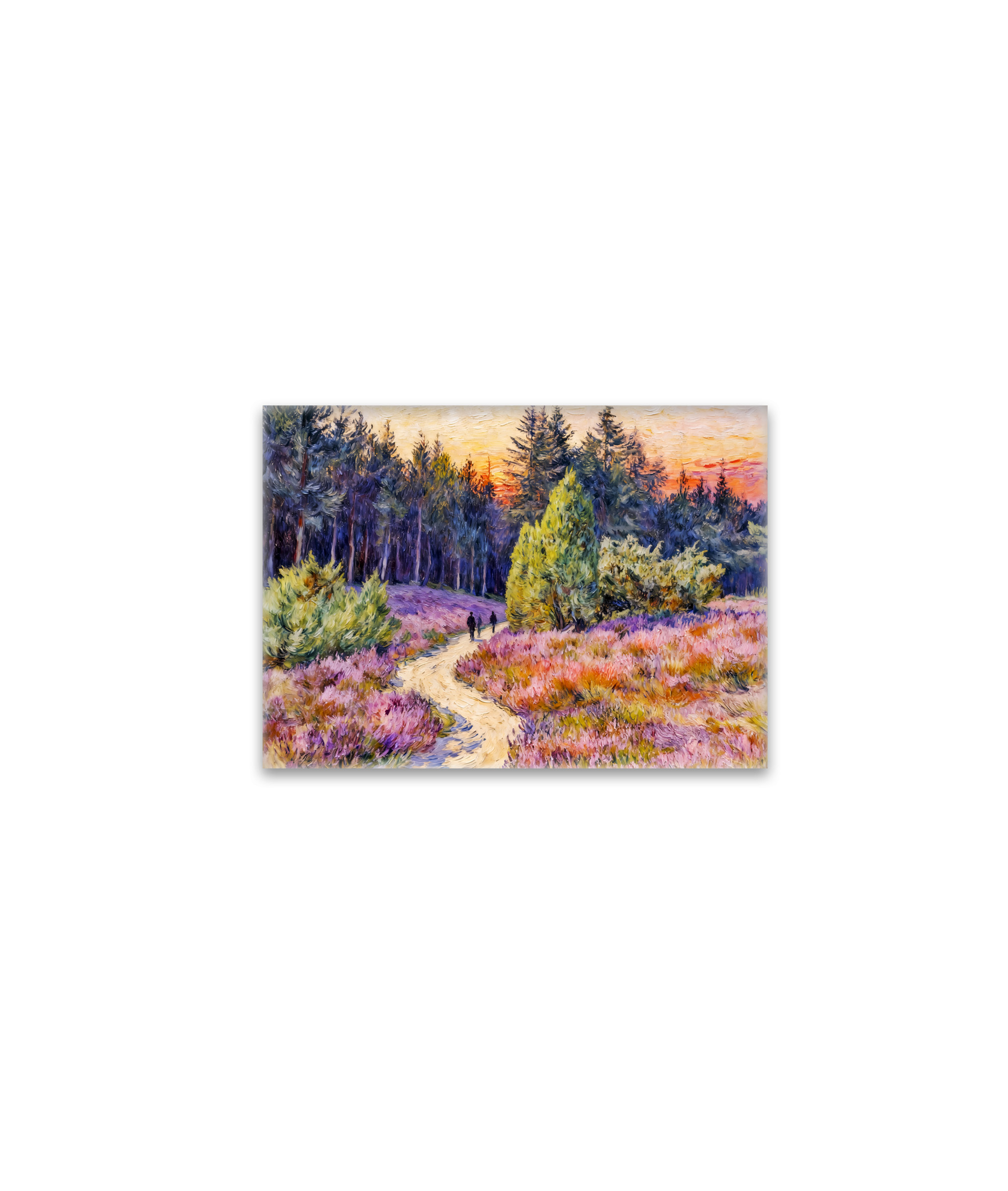 raxxa Glas-Magnet: Impressionist Landscape of the Lueneburg Heath at Sunset
