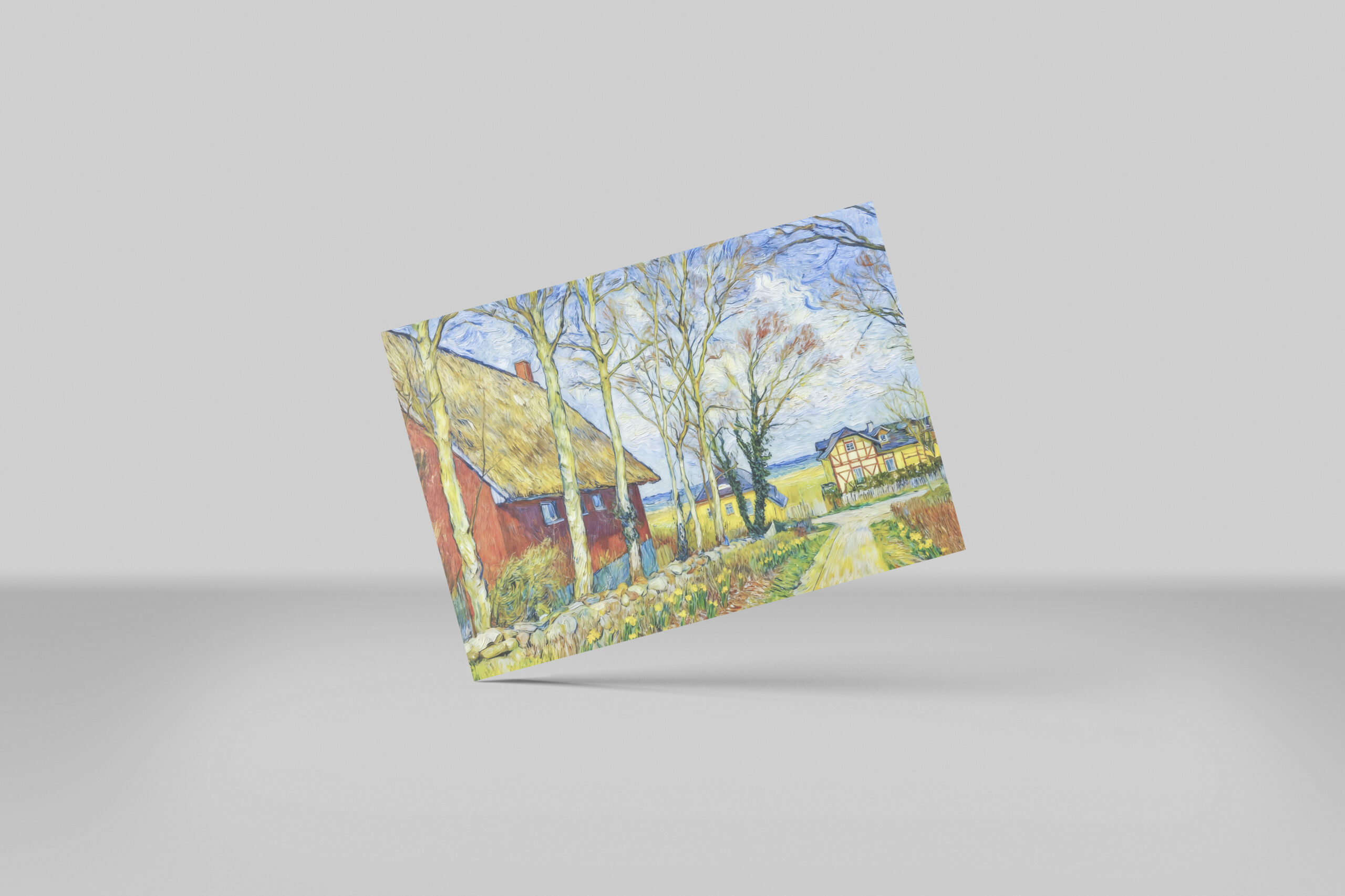 raxxa Postkarte: Impressionist Village Scene in Ahrenshoop on the Darss Coast