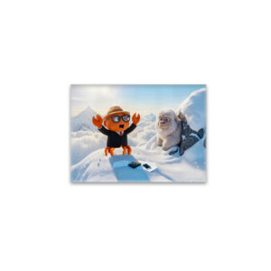 raxxa Glas-Magnet: Spy Crab Shocked Seeing Real Yeti Creature
