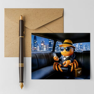 raxxa Postkarte: Spy Crab Riding In Stretch Limo Mission