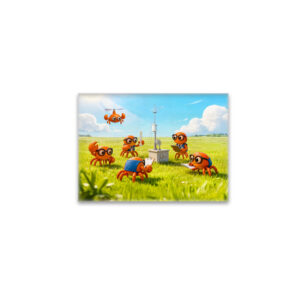 raxxa Glas-Magnet: Spy Crabs Learning How Weather Station Works