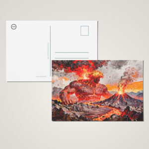 raxxa Postkarte: Pyrokles Titan of Lava and Volcanic Fire from Greek Mythology