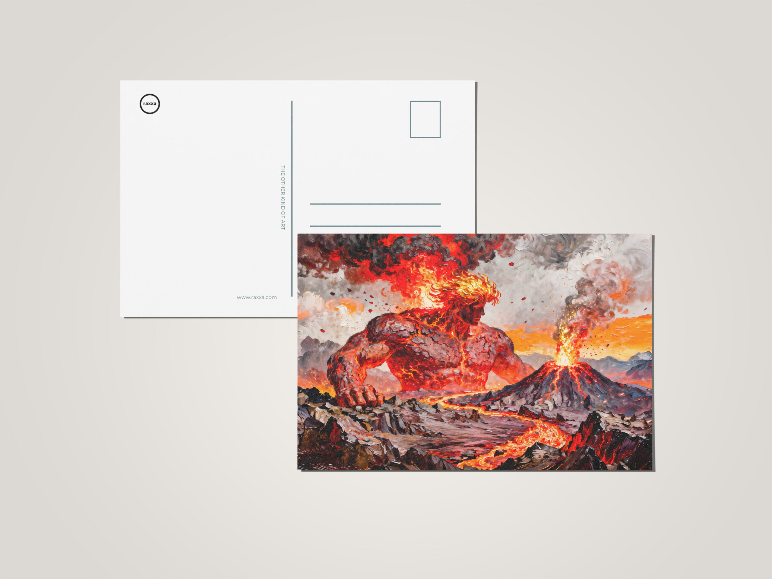 raxxa Postkarte: Pyrokles Titan of Lava and Volcanic Fire from Greek Mythology