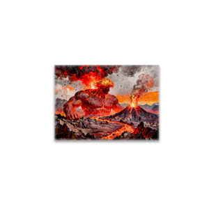 raxxa Glas-Magnet: Pyrokles Titan of Lava and Volcanic Fire from Greek Mythology