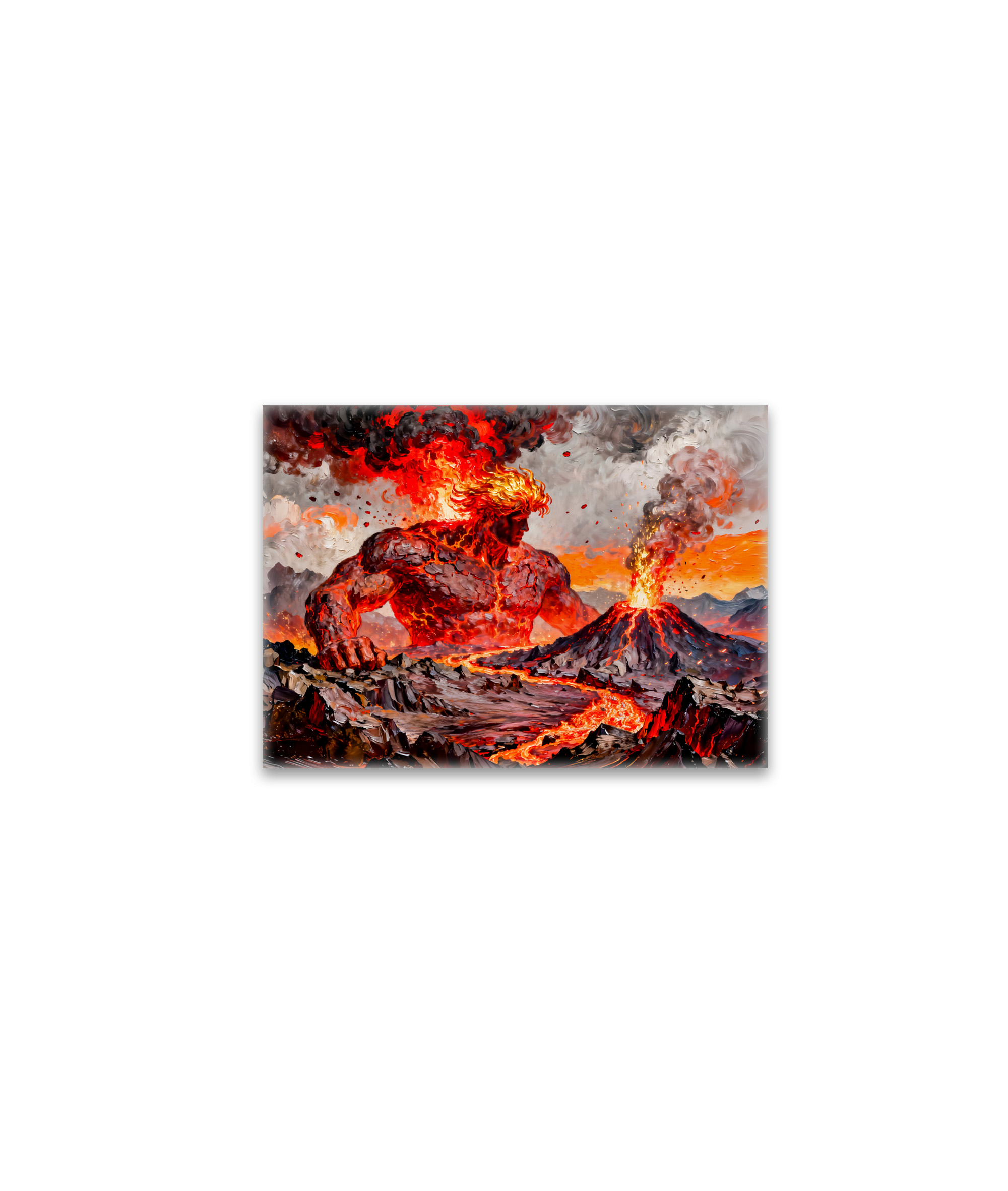 raxxa Glas-Magnet: Pyrokles Titan of Lava and Volcanic Fire from Greek Mythology