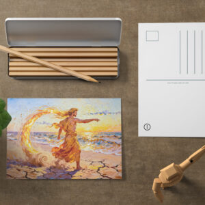 raxxa Postkarte: Notos God of the Southern Wind from Greek Mythology