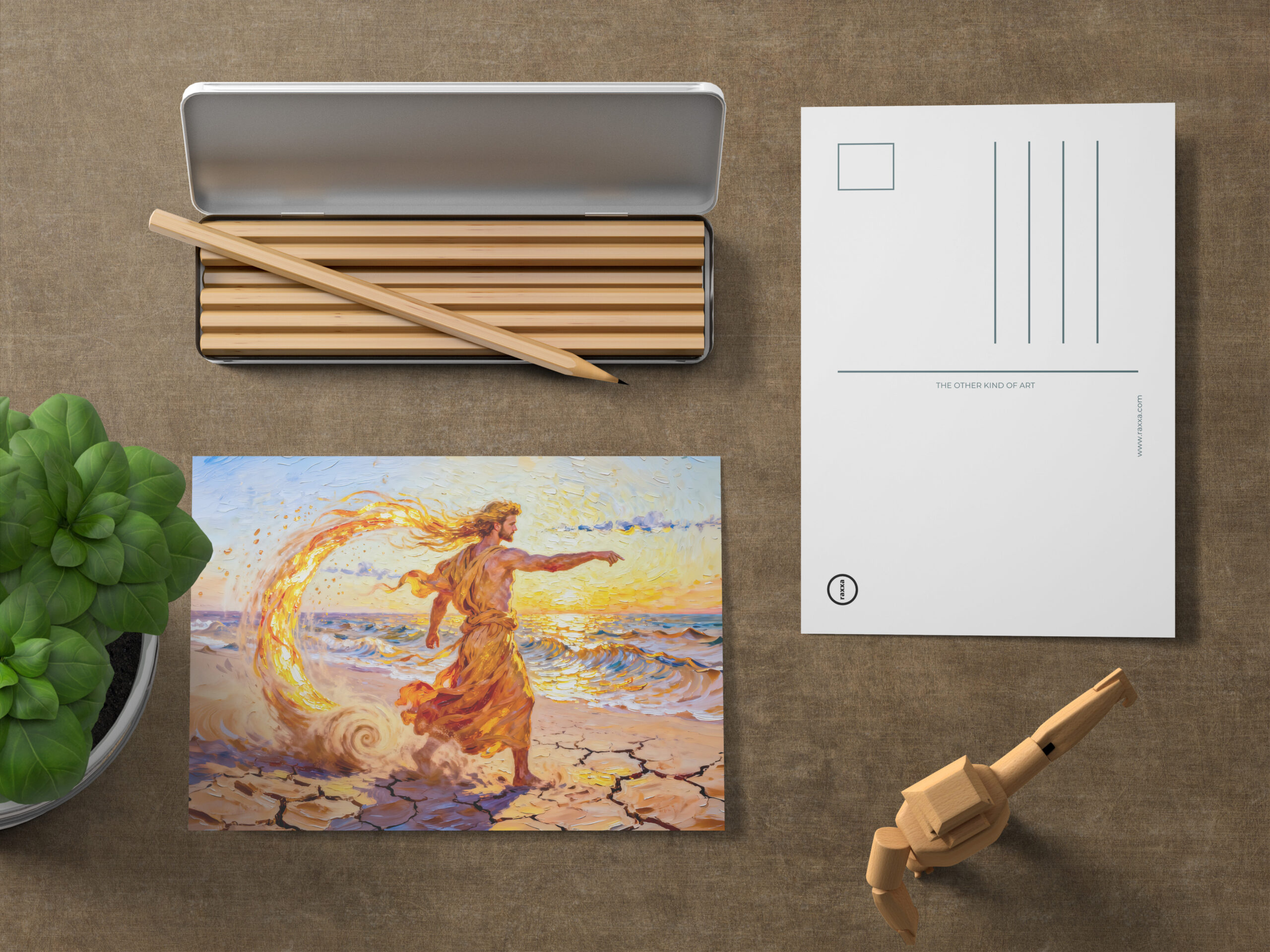 raxxa Postkarte: Notos God of the Southern Wind from Greek Mythology