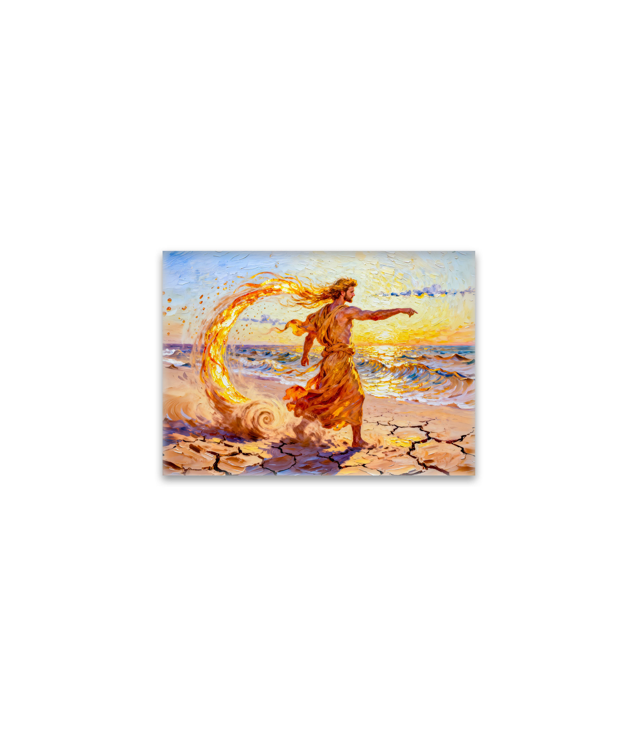 raxxa Glas-Magnet: Notos God of the Southern Wind from Greek Mythology