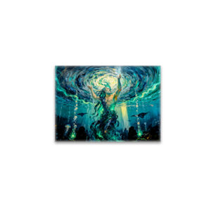 raxxa Glas-Magnet: Okeanos Primordial Titan of the Ocean from Greek Mythology