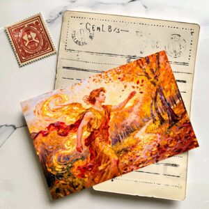 raxxa Postkarte: Zephyros God of the Western Wind from Greek Mythology