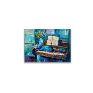 raxxa Glas-Magnet: Cat is Sleeping on Piano