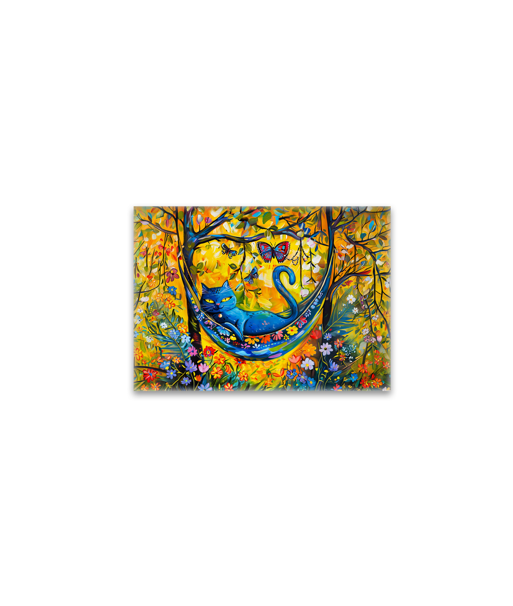 raxxa Glas-Magnet: Cat in Hammock Under Tree