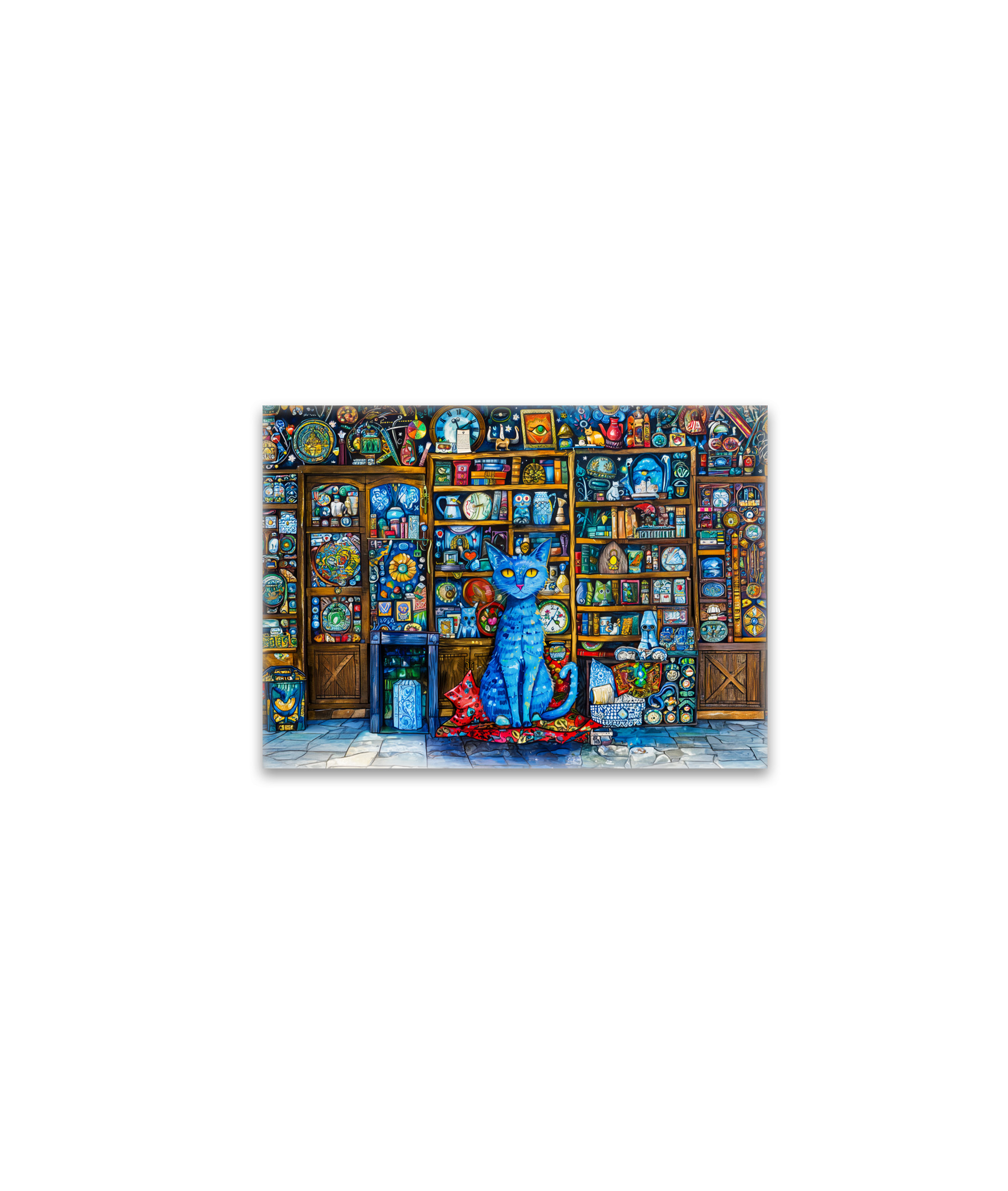 raxxa Glas-Magnet: Blue Cat by Colorful Shelf