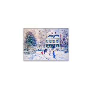 raxxa Glas-Magnet: Impressionist Garden Art Mug Winter Garden House Scene