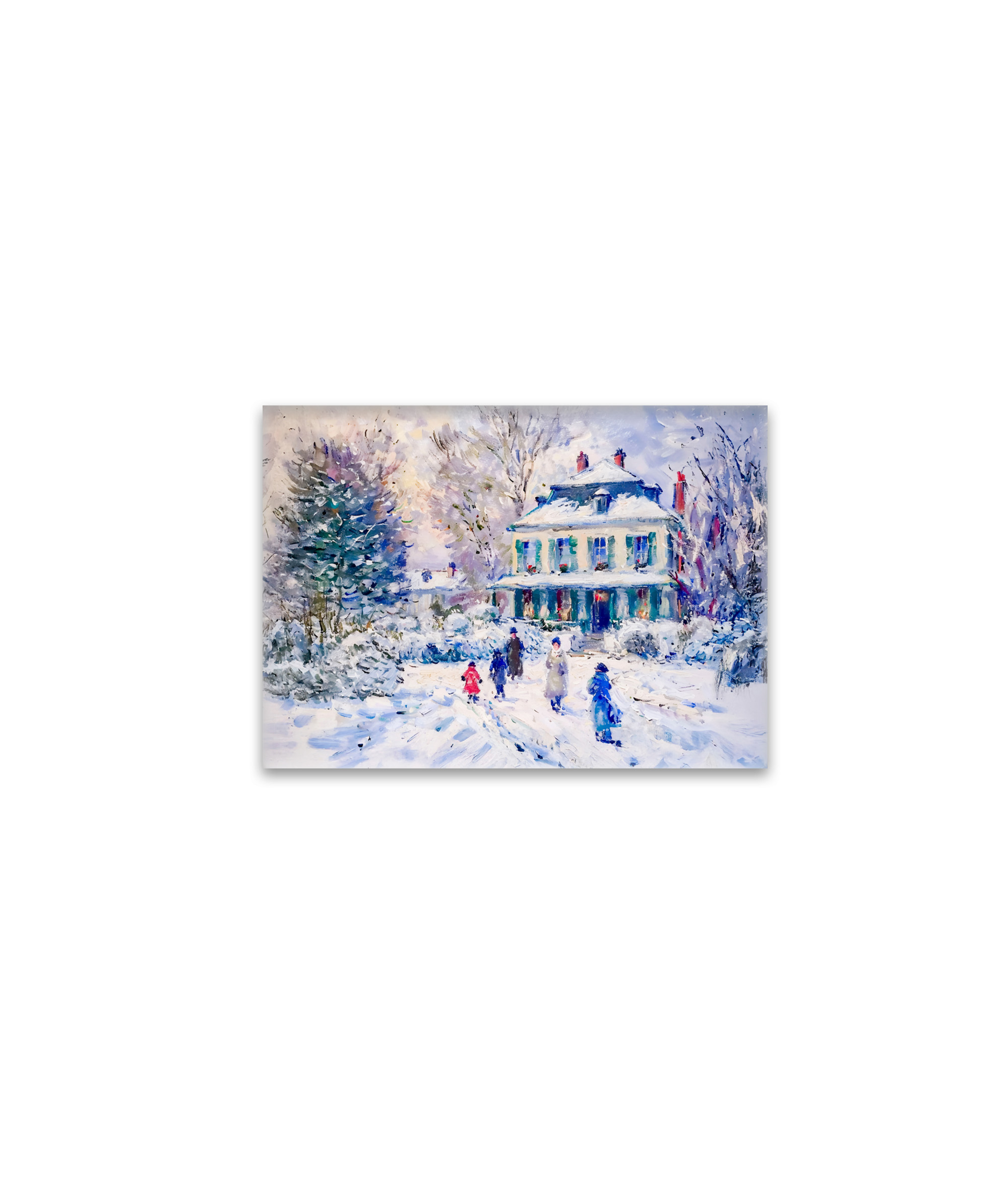 raxxa Glas-Magnet: Impressionist Garden Art Mug Winter Garden House Scene