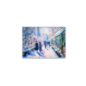 raxxa Glas-Magnet: Impressionist Garden Art Mug Winter Pathway Scene