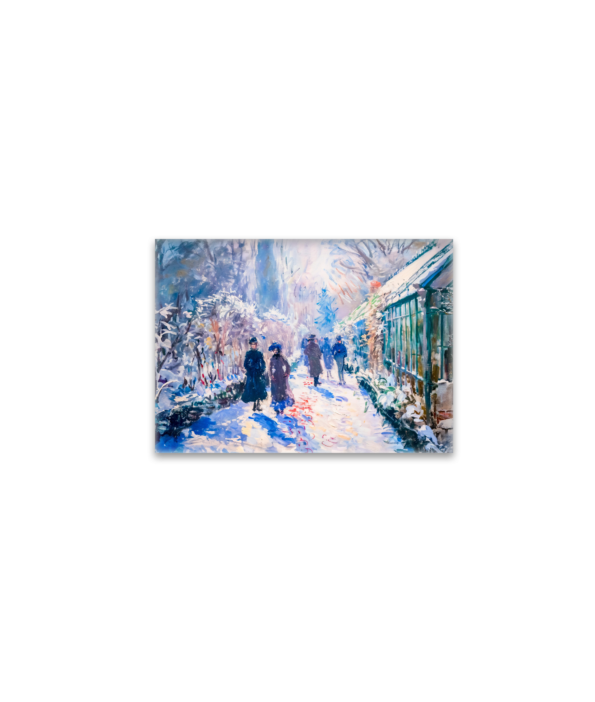 raxxa Glas-Magnet: Impressionist Garden Art Mug Winter Pathway Scene