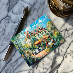 raxxa Postkarte: Impressionist Garden Art Mug Summer House Gathering