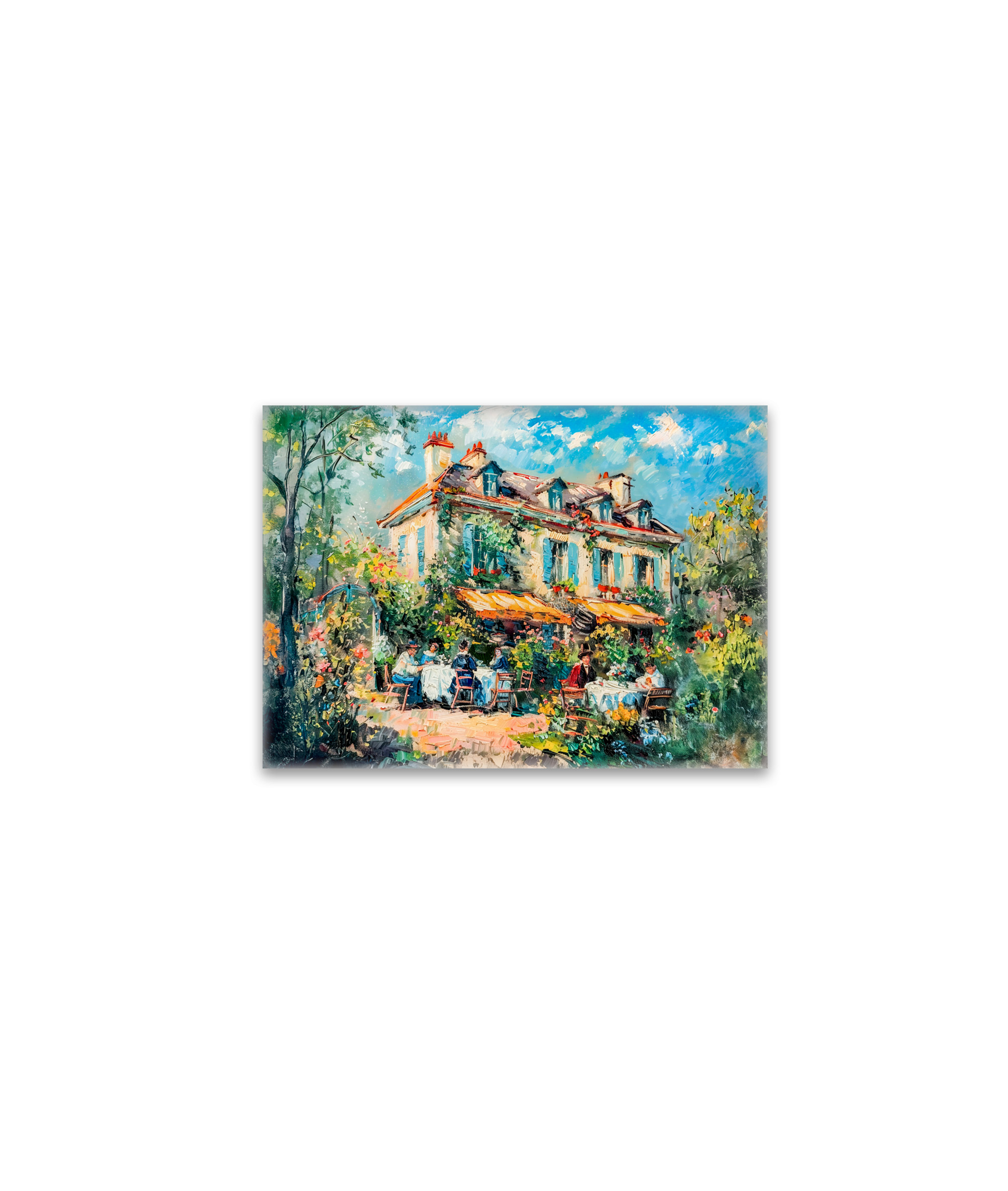 raxxa Glas-Magnet: Impressionist Garden Art Mug Summer House Gathering
