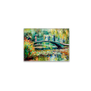 raxxa Glas-Magnet: Impressionist Garden Art Mug Bridge Over Pond