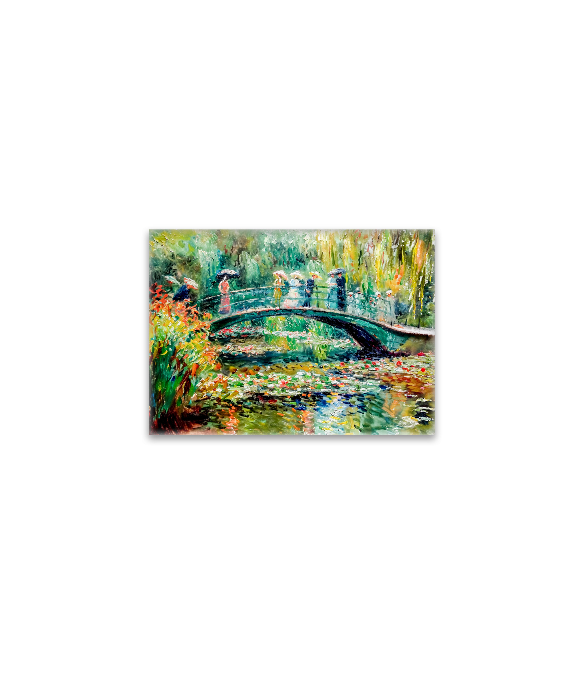 raxxa Glas-Magnet: Impressionist Garden Art Mug Bridge Over Pond