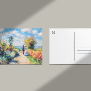 raxxa Postkarte: Impressionist Garden Art Mug Summer Flower Path