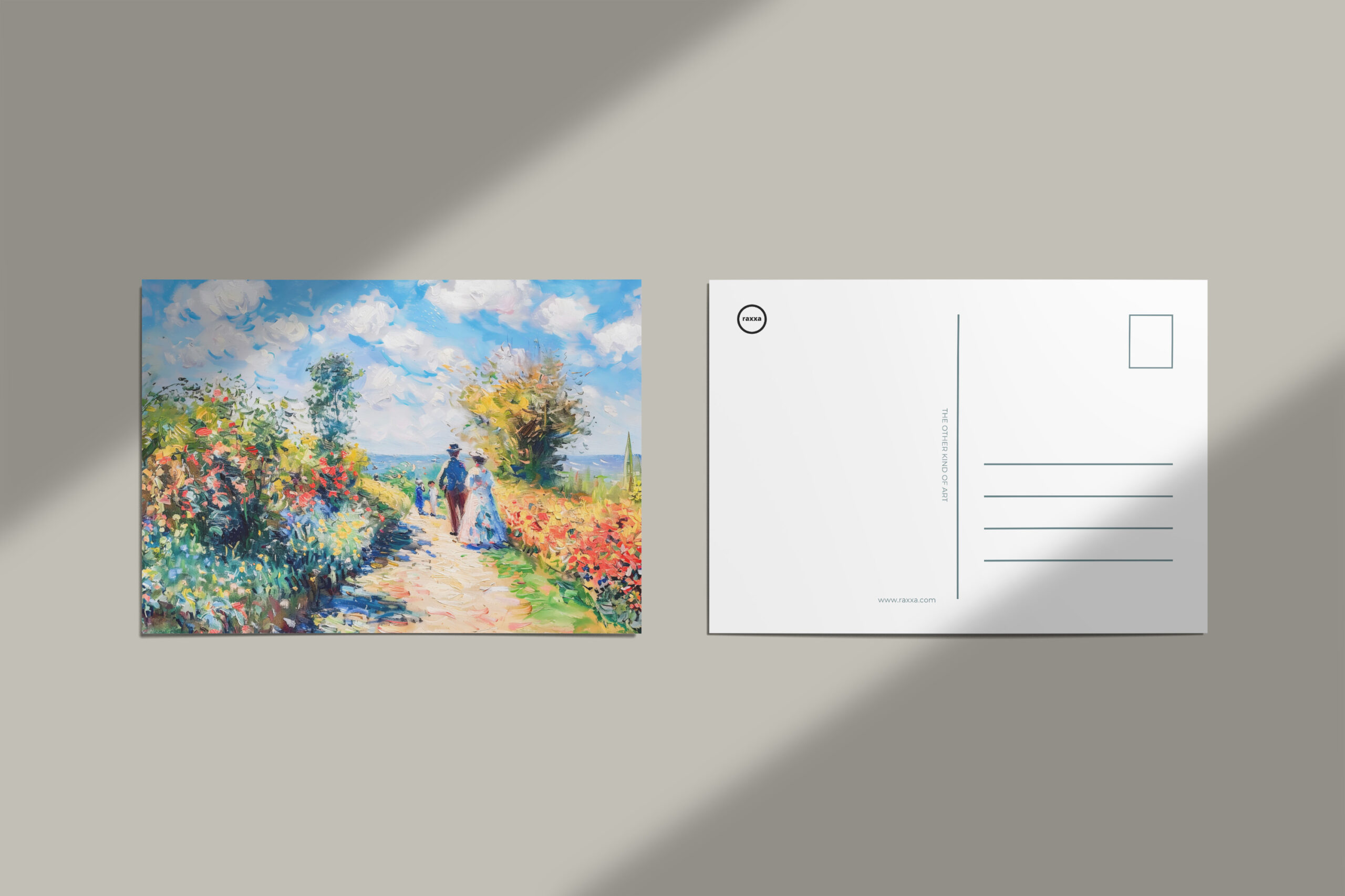 raxxa Postkarte: Impressionist Garden Art Mug Summer Flower Path