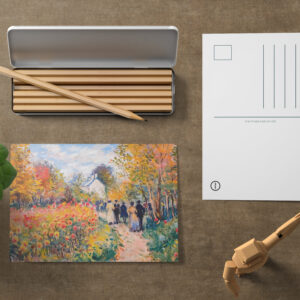 raxxa Postkarte: Impressionist Garden Art Mug Autumn Dahlia Garden Walk