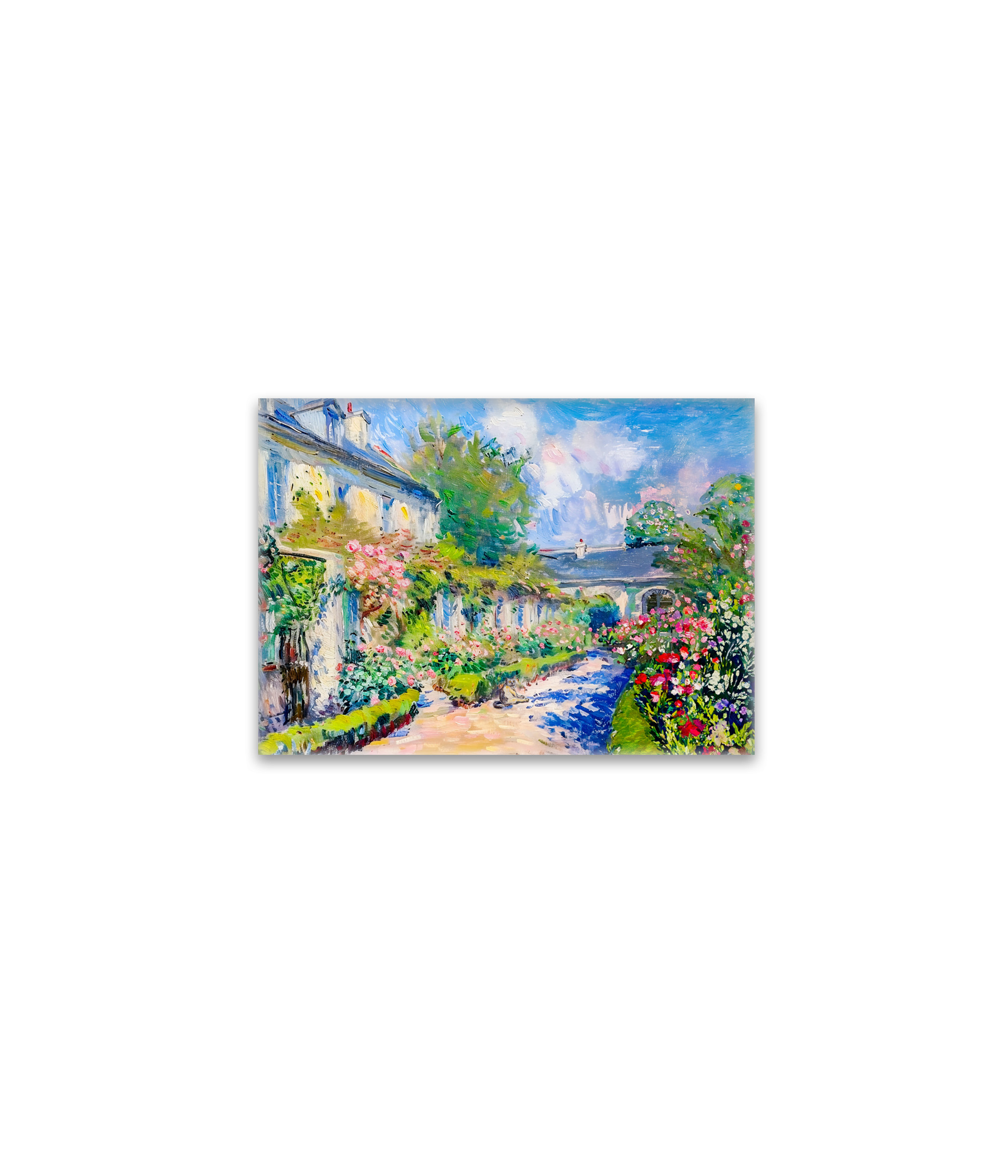 raxxa Glas-Magnet: Impressionist Garden Art Mug Sunlit Garden House