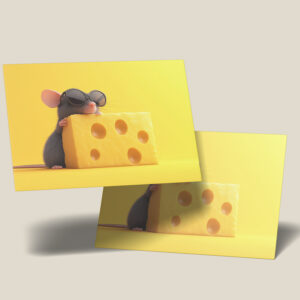 raxxa Postkarte: Käse ganz cool - Maus mit Sonnenbrille