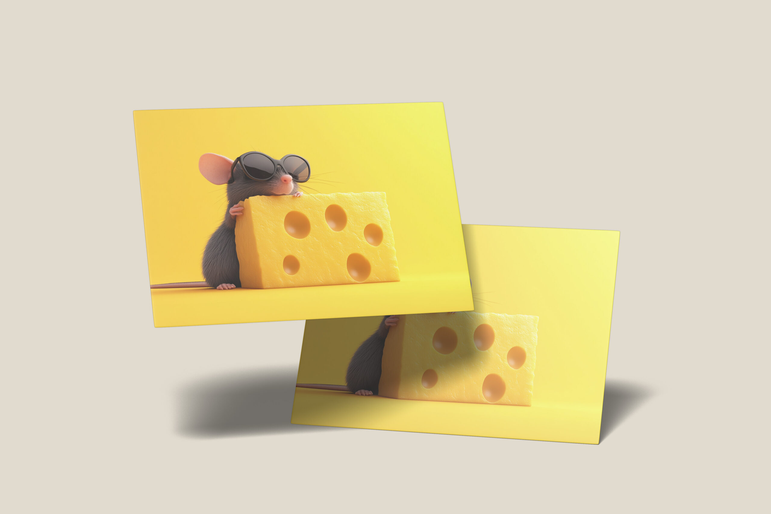 raxxa Postkarte: Käse ganz cool - Maus mit Sonnenbrille