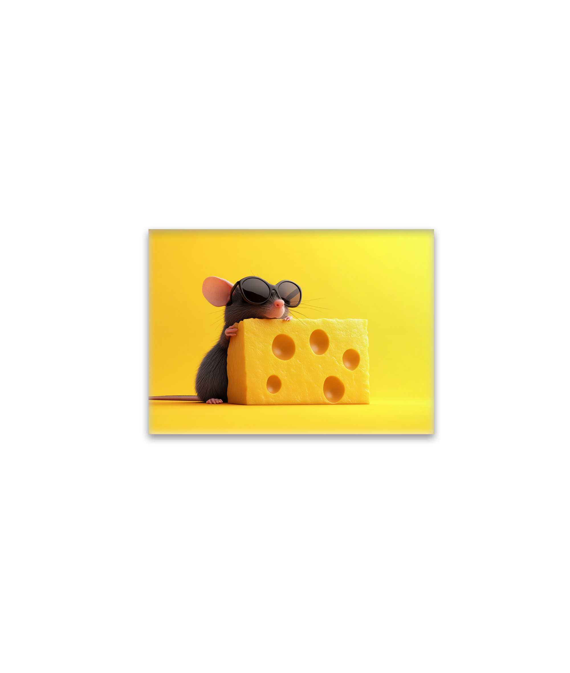 raxxa Glas-Magnet: Käse ganz cool - Maus mit Sonnenbrille