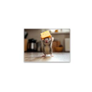 raxxa Glas-Magnet: Mein Stück - drollige Maus und Käse