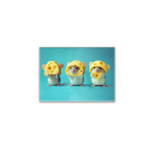 raxxa Glas-Magnet: Käse Trio - Mäuse und Käse
