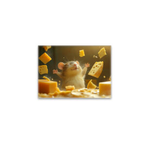 raxxa Glas-Magnet: Magischer Käse - Maus mit übersinnlichen Kräften