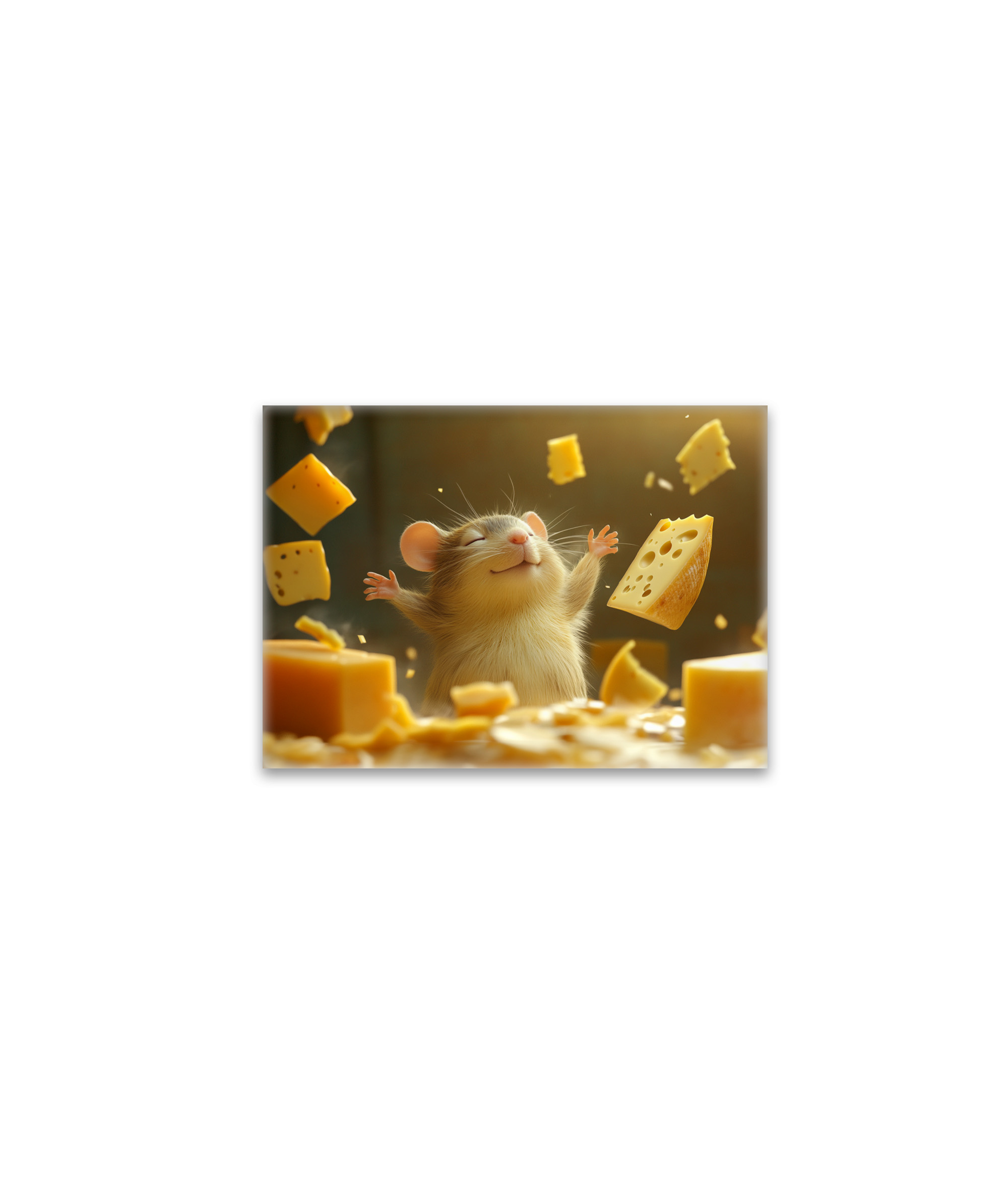raxxa Glas-Magnet: Magischer Käse - Maus mit übersinnlichen Kräften