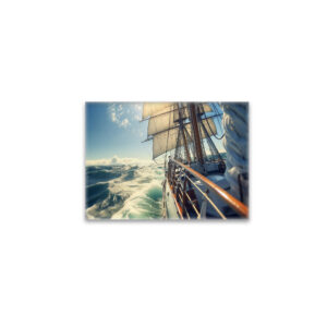 raxxa Glas-Magnet: Blick von einem Segelschiff auf den Horizont