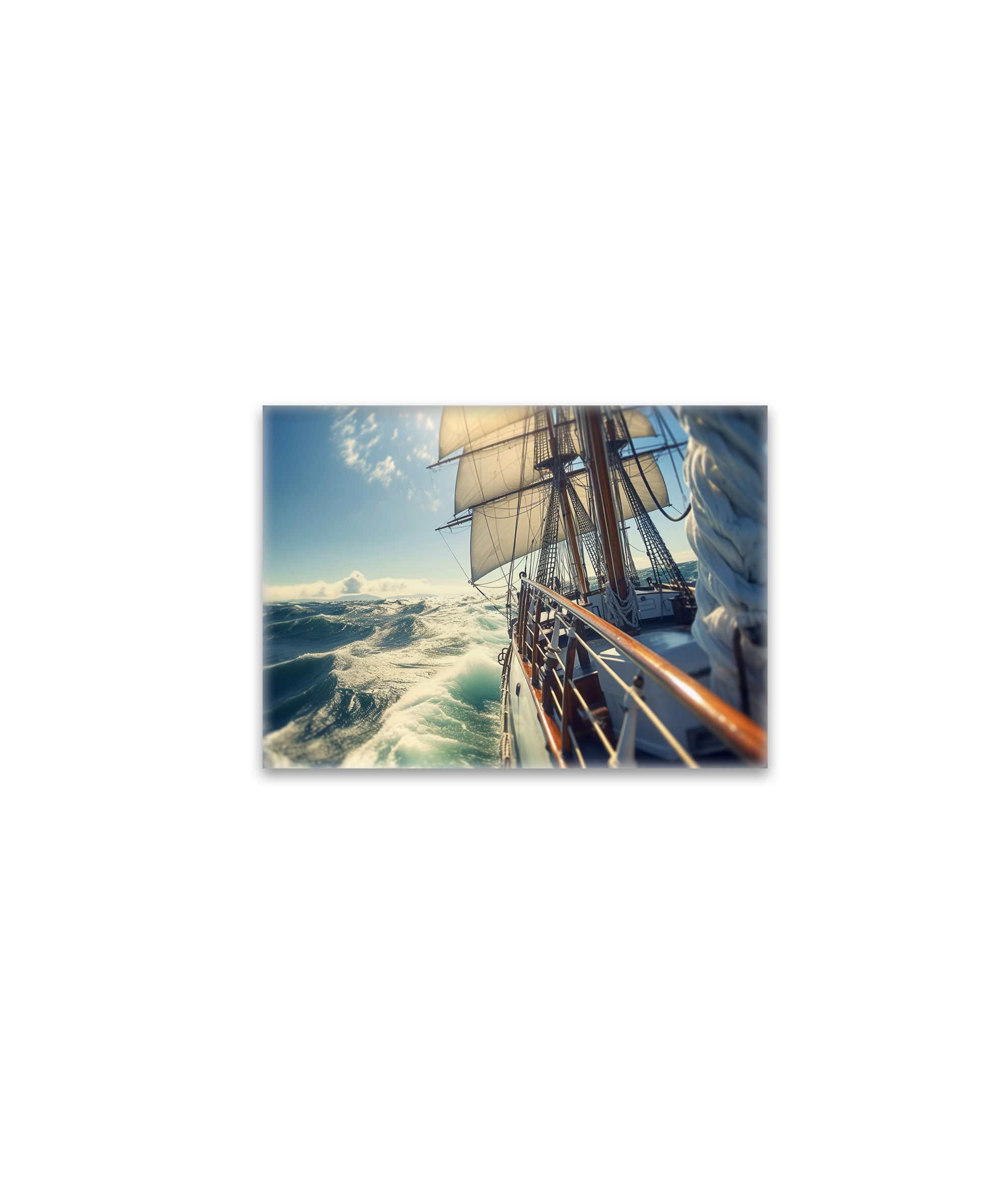 raxxa Glas-Magnet: Blick von einem Segelschiff auf den Horizont