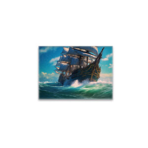 raxxa Glas-Magnet: Historisches Segelschiff auf dem Meer