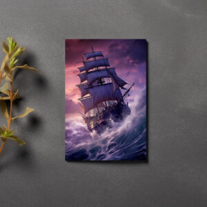 raxxa Postkarte: Segelschiff im Orkan