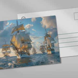 raxxa Postkarte: Historische Segelschiffe unterwegs