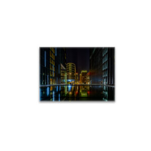 raxxa Glas-Magnet: Medienhafen Düsseldorf at night