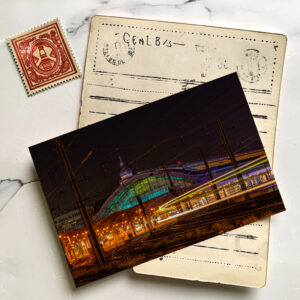 raxxa Postkarte: HBF Cologne at night